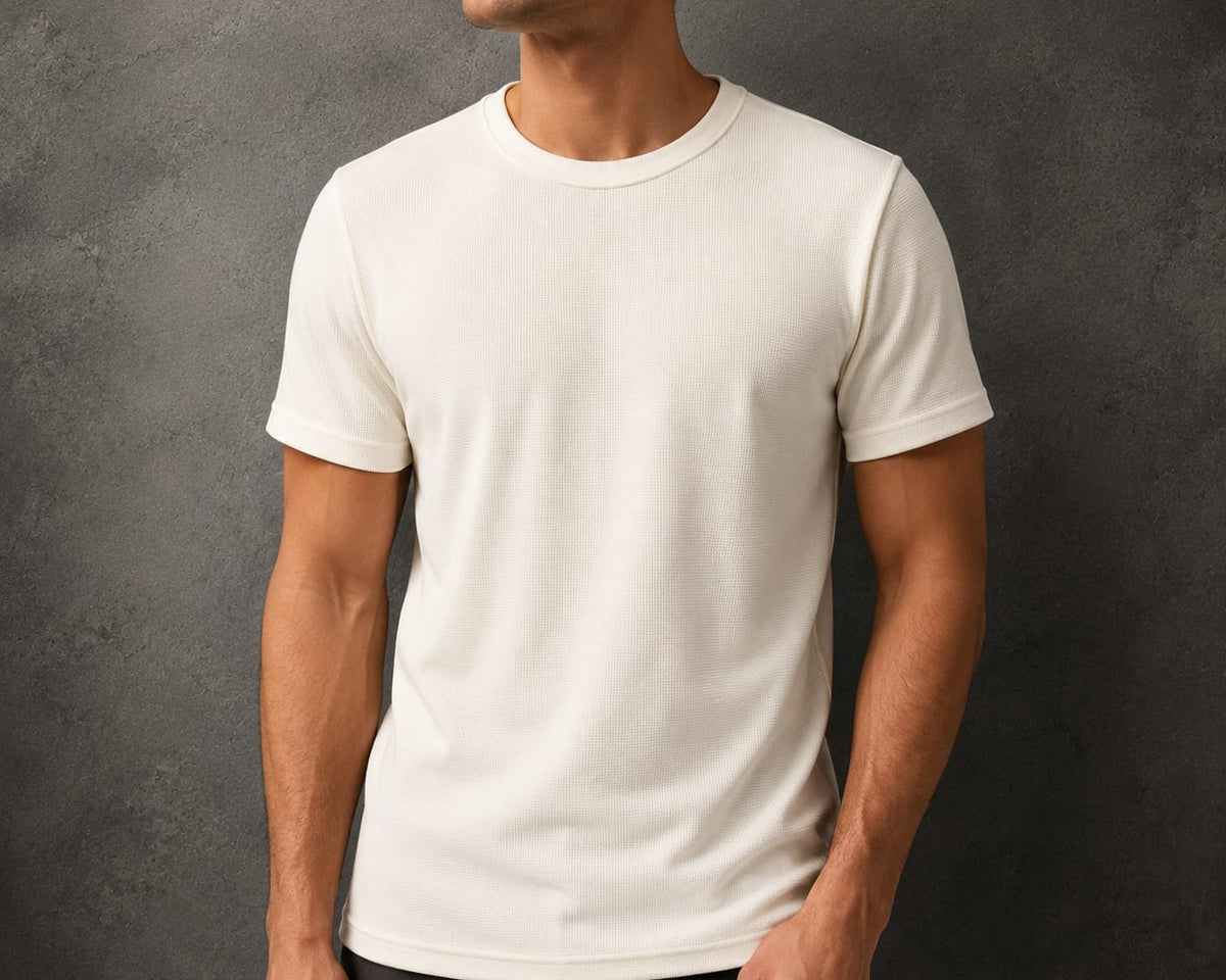 Camiseta malha texturizada