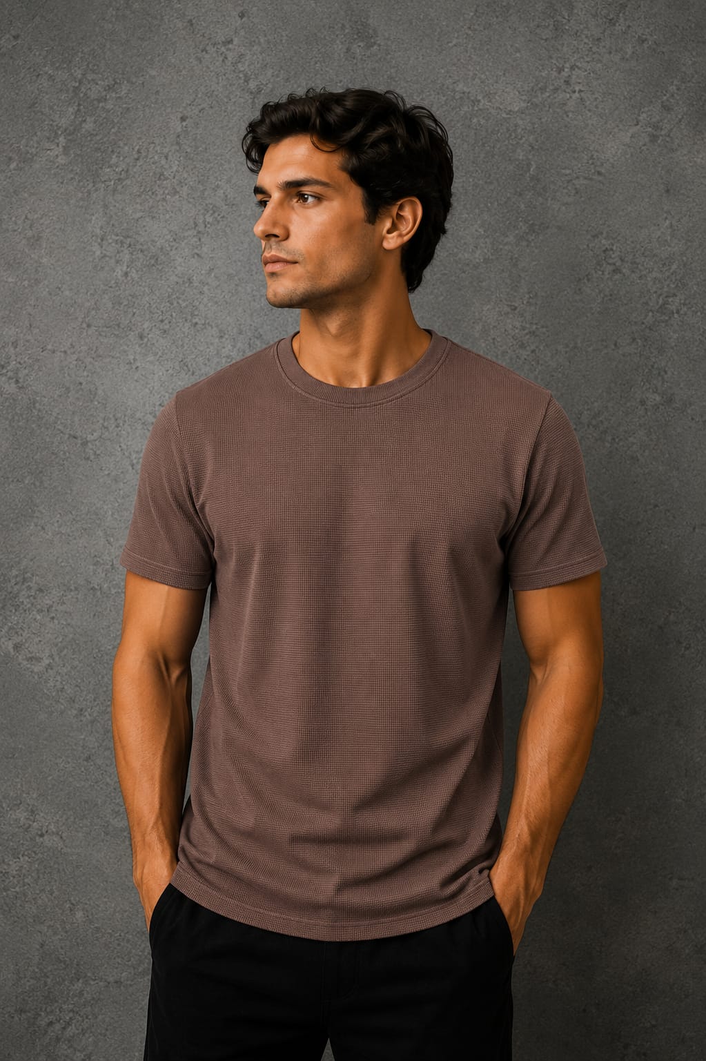 Camiseta malha texturizada